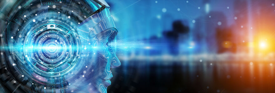 Image d’un robot à intelligence artificielle